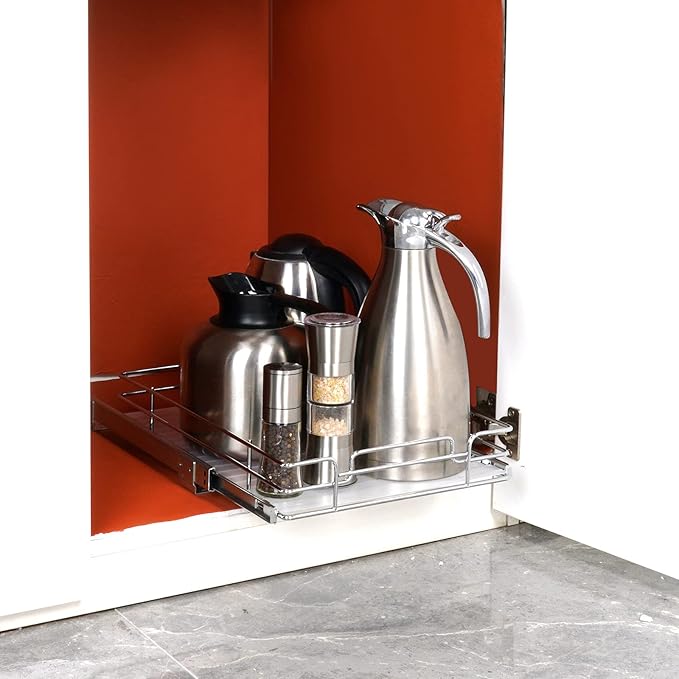 VEVOR 15.5" Wx21 Dx3.5 H Pull Out Cabinet Organizer, Heavy Duty Slide Out - Image 7