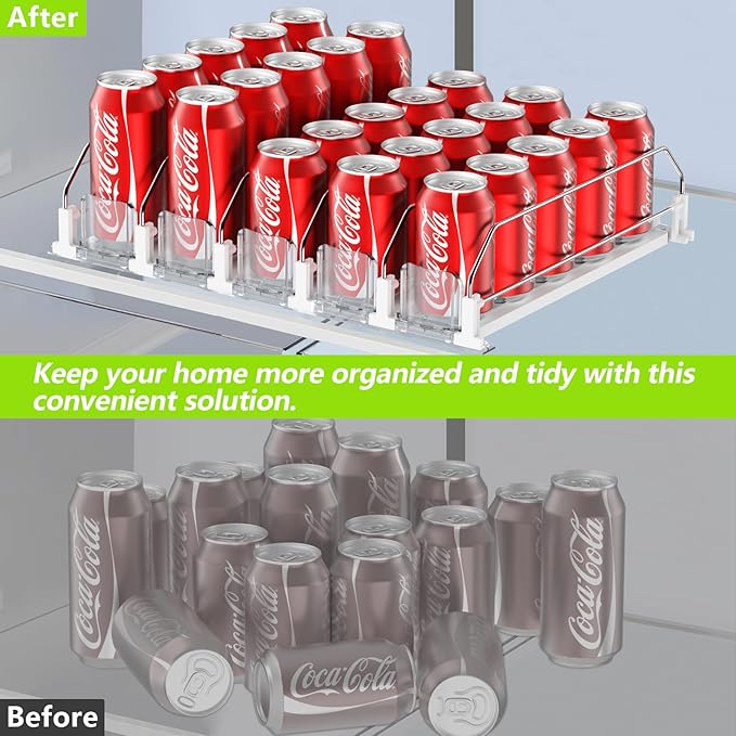 Drink Organizer for Fridge, Self Pushing Fridge Drink Organizer, Automatic - Image 6
