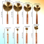 Collection 8 Piece Gold Measuring Cups Set and Measuring Spoons - Image 3
