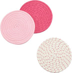 Kitchen Potholders Set Trivets Set 100% Pure Cotton Thread Weave Hot Pot - Image 3