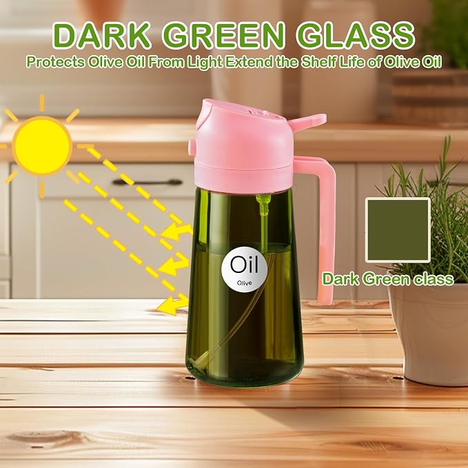 YARRAMATE 2Pcs 16oz/470ml Dark Green Oil Sprayer - Image 2