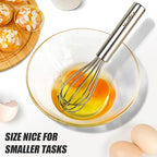 Walfos Mini Whisk, 6+8 in Small Whisk, 304 Stainless steel Whisks Heat - Image 3