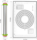 Rolling Pin nonstick and Silicone Baking Pastry Mat combo kit, Adjustable - Image 4