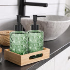 Clear Green Glass Soap Dispenser - Image 5