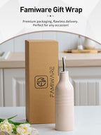 famiware Jupiter 16oz Ceramic Olive Oil Dispenser Bottle, Olive Oil and Vinegar - Image 6