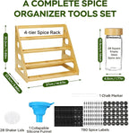 4 Tier Bamboo Spice Rack Organizer - Image 3