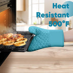 Oven Mitts and Pot Holders 4 Sets, Heat Resistant 500 ℉ Oven Mitt and Pot Holder - Image 6