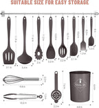 Kitchen Utensils Set-12 Pieces Silicone Cooking Utensils Set 392°F Heat - Image 2