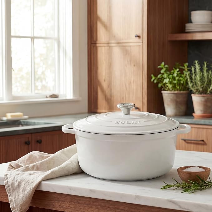 Zulay Kitchen 6 Quart Enameled Cast Iron Dutch Oven Pot - Image 2