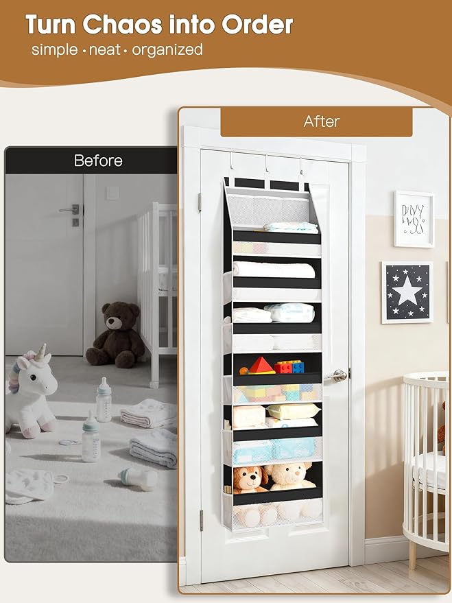 Criusia 2 Pack Over the Door Organizer, Heavy-Duty 6-Shelf Hanging Storage - Image 7
