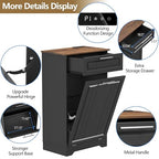 Single 10 Gallon Tilt Out Trash Can Cabinet - Image 6