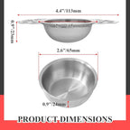 Bonsicoky 4 Pack Tea Strainer Bowl, Stainless Steel Loose Leaf Tea Filter - Image 2