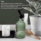 Green Glass Soap Dispenser Set - Image 6