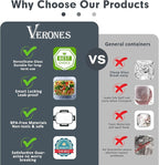 VERONES 30 Pieces Glass Meal Prep Containers Set, Stackable Glass Food Storage - Image 5
