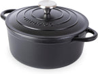 Cast Iron Dutch Oven with Lid – Non-Stick Ovenproof Enamelled Casserole Pot – by Nuovva