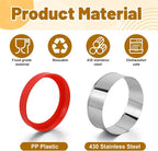 4 Pcs Round Cookie Cutter Set, Stainless Steel Circle Biscuit Cutters, 4 Sizes - Image 3