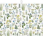 Blue Yellow Wildflower Dish Drying Mats by Unknown