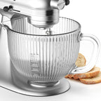 Cofun Glass Mixer Bowl for Kitchenaid Tilt-Head Stand Mixers 4.5-5 Quart by COFUN