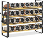 EsLuker.ly Spice Seasoning Rack Organizer Kitchen Countertop, 4 Tier Bamboo by EsLukerly
