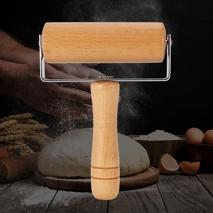 Small Rolling Pin, Pizza Dough Roller, Non Stick Wood Pastry Roller, Kitchen - Image 7
