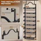 8-Tier Over The Door Pantry Organizer, Large 2 IN 1 Wall Mount or Hanging Spice - Image 2