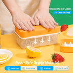 PHINOX Ice Cube Tray with Lid and Bin, 3 Pack Plastic Ice Cube Tray Molds - Image 2