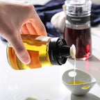5.5oz Oil and Vinegar Cruets 2 Pack Glass Oil Dispenser Bottles - Image 5