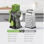 Quick Rotating Cheese Grater, Manual 3-in-1 Vegetable Chopper - Image 5