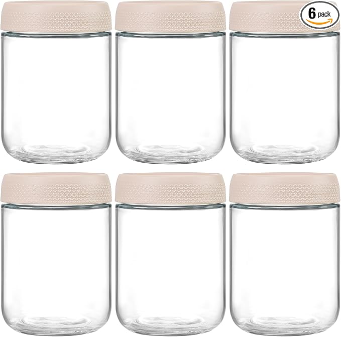 NETANY 6-pack 16oz Glass jars by NETANY