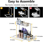 Ceetug Under Sink Organizers and Storage 2 Tier Slide Out Kitchen Cabinet - Image 4