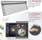 MERRYBOX Roll Up Dish Drying Rack, Over The Sink Dish Rack Foldable, - Image 5