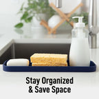 Zulay Kitchen Large Silicone Sponge Holder – Flexible Sink Organizer Tray - Image 6