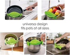 Clip-on Kitchen Food Strainer for Spaghetti, Vegetables. Silicone Kitchen Food - Image 2