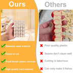 AIERSA 2Pcs Gold Fish Cracker Cutter, 25 Cavity Fish Cookie Cutter, Mini Gold - Image 3