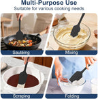 4 Pcs Silicone Spatula Set, 11.4 In, 600°F Heat Resistant Rubber Spatulas - Image 6