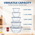 Luvan 5-Piece Glass Mixing Bowls Set - Image 3