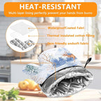 Deer Mitts and Pot Holders Sets 4Pcs, Extra Long Oven Gloves Potholder - Image 3