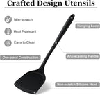 LIANYU 8Pcs Cooking Utensils Set, Heat Resistant Kitchen Utensils, Silicone - Image 4