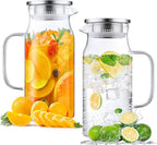 Bivvclaz 2 Pack 1.2 Liter 40 oz Small Glass Pitcher by Bivvclaz