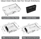 MAJALiS Dish Drying Rack Over The Sink, Expandable Stainless Steel Dish Drainer - Image 7