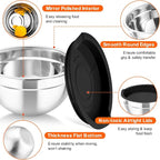 TeamFar Mixing Bowls with Airtight Lids, - Image 4