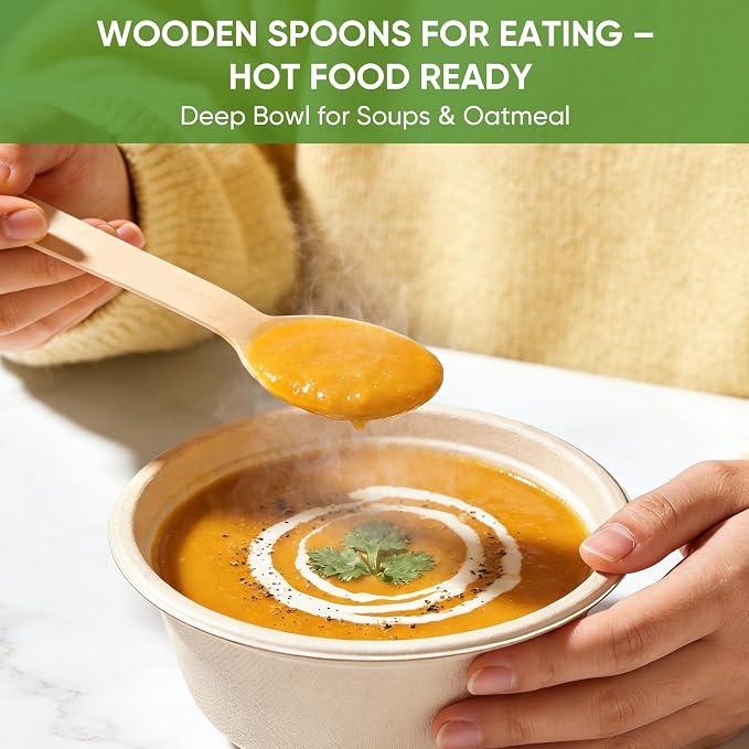 Disposable Wooden Utensils Set, Compostable Utensils, Disposable Cutlery - Image 9