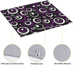 Purple White and Black Circle Pattern Dish Drying Mat, Absorbent Microfiber - Image 6