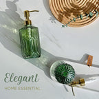 JASAI 2Pack 18Oz Green Glass Soap Dispenser - Image 8