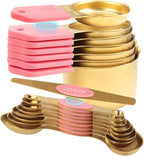 16-Piece Stainless Steel Measuring Cups and Spoons Set, Strong Magnetic Nesting by FONYA