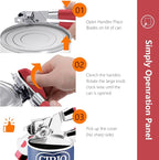Can Opener, Professional 3-In-1 Multifunctional Manual Can Openers Bottle Opener - Image 6