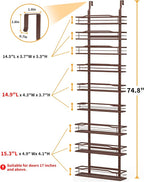 Moforoco Bronze 9-Tier Over The Door Pantry Organizer, Pantry Organization And - Image 2