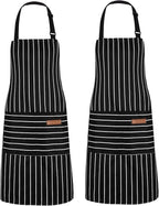 2Pack Adjustable Kitchen Apron for Women Men by ZAIORD