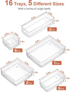 SMARTAKE 16-Piece Drawer Organizer - Image 2