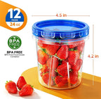 Freezer Storage Containers, Airtight Plastic Food Storage Containers - Image 2